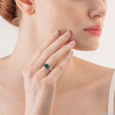 Кольцо Coeur de Lion, Dark Green-Silver, 0500/40-0548 60